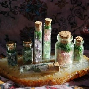 Set of handmade faerie jars Fairy Jars
